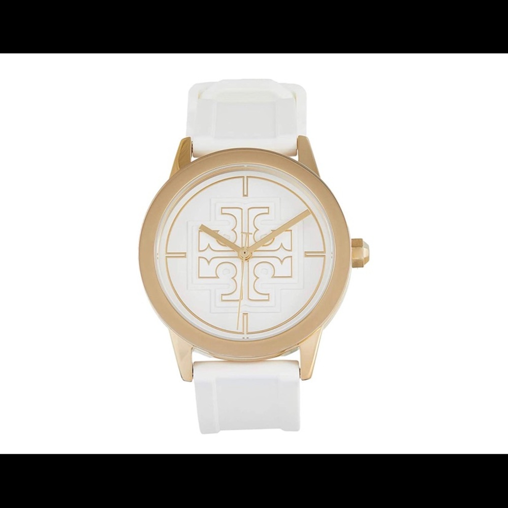 TORY BURCH white Gigi silicone watch
